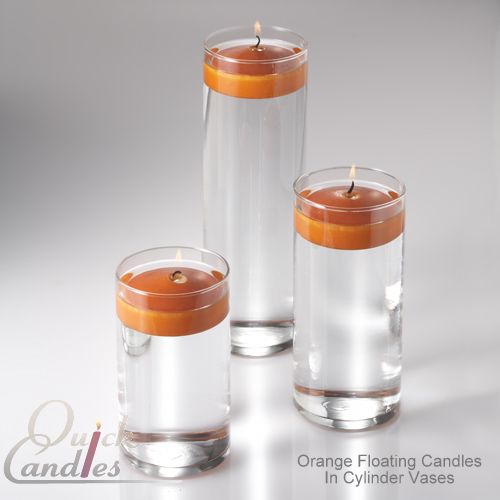 Eastland Glass Cylinder Vases & Floating Candles 3" (13 Colors) Set of
